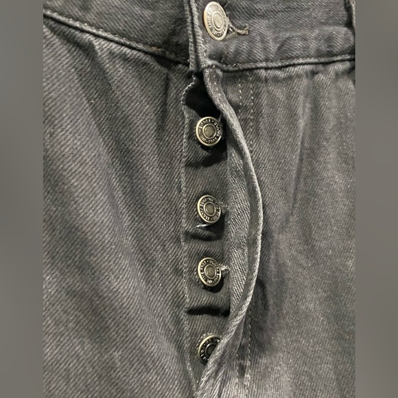 Free People Maggie Mid Rise Straight-Leg Washed Black Jeans Women’s Size 31 NWT - Picture 9 of 11